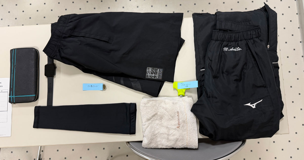 第1回岡山県記録会初日の拾得物